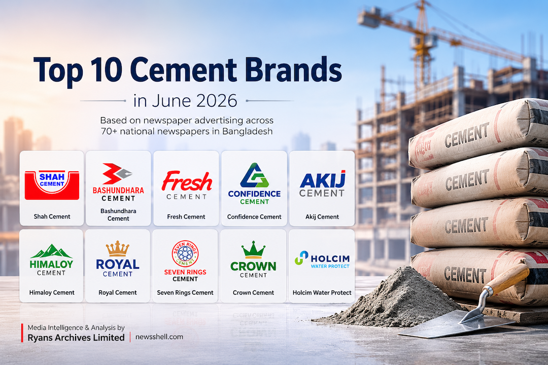 Top 10 Cement Brands by Newspaper Advertising in June 2026
