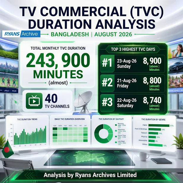 How Much TV Advertising Ran Across Bangladesh in August?